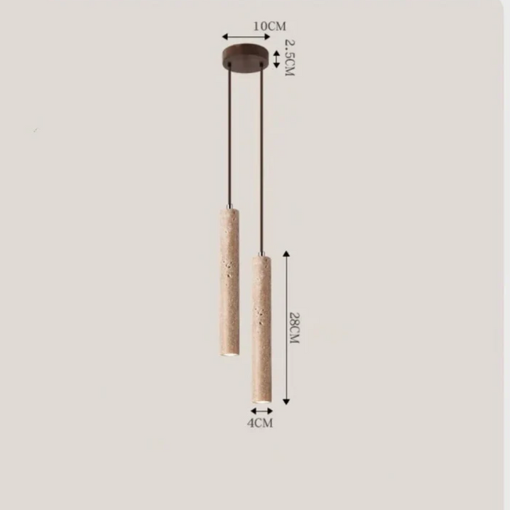 Sleek LED pendant light with Wabi-Sabi aesthetic, a minimalist ceiling light perfect for modern home illumination.