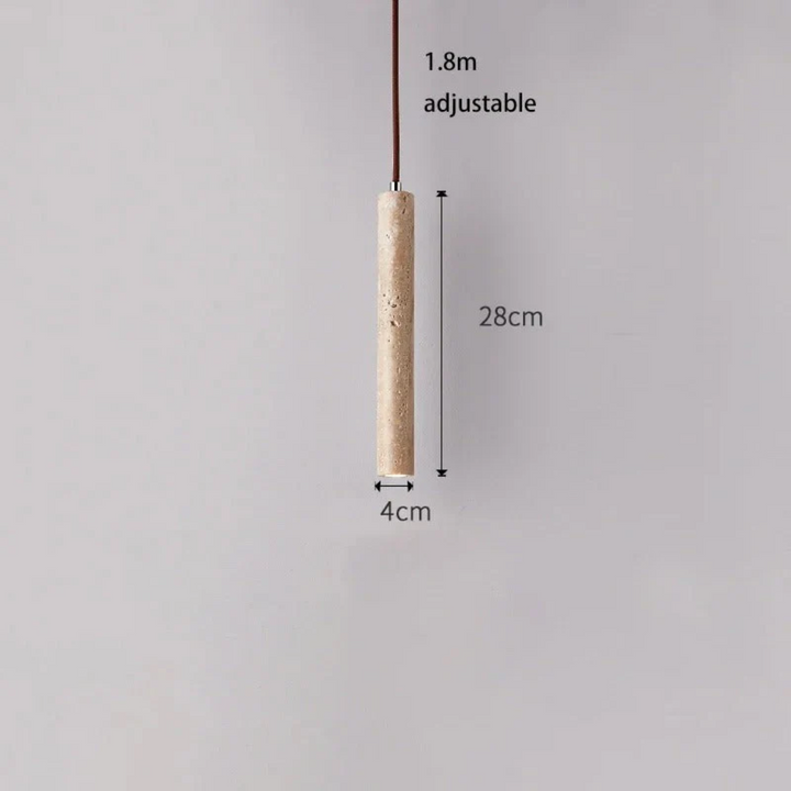 Unique Wabi-Sabi LED chandelier, crafted from Travertine, brings minimalist style & warm light to any room.