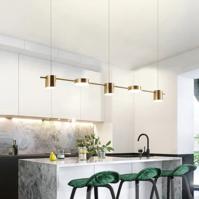 Black AuraDrum modern drum pendant light, sleek LED lighting for contemporary spaces.