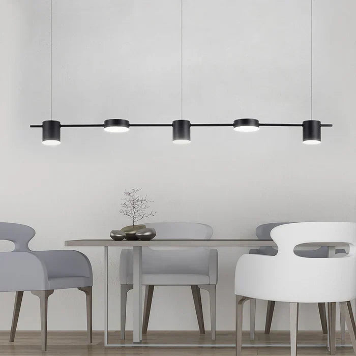 Elegant AuraDrum modern drum pendant light, enhancing contemporary living room lighting.