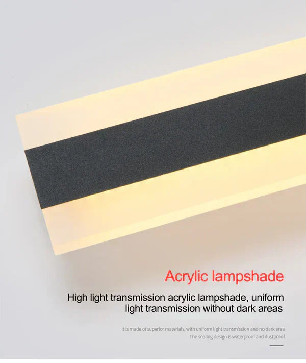 Energy-efficient LED outdoor wall lamp, modern design & weatherproof for bright, long-lasting exterior illumination.