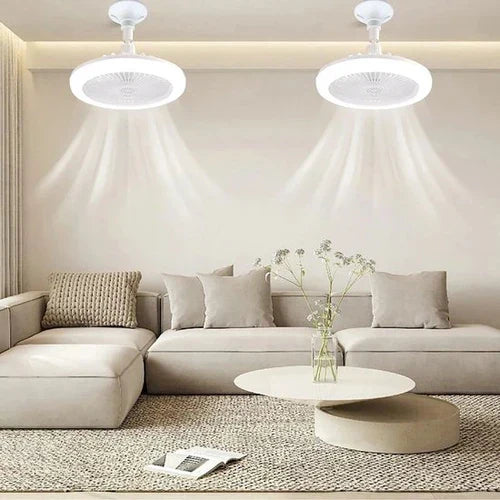 Advanced ceiling fan with quiet motor, integrated LED light, and remote control for optimal home comfort.