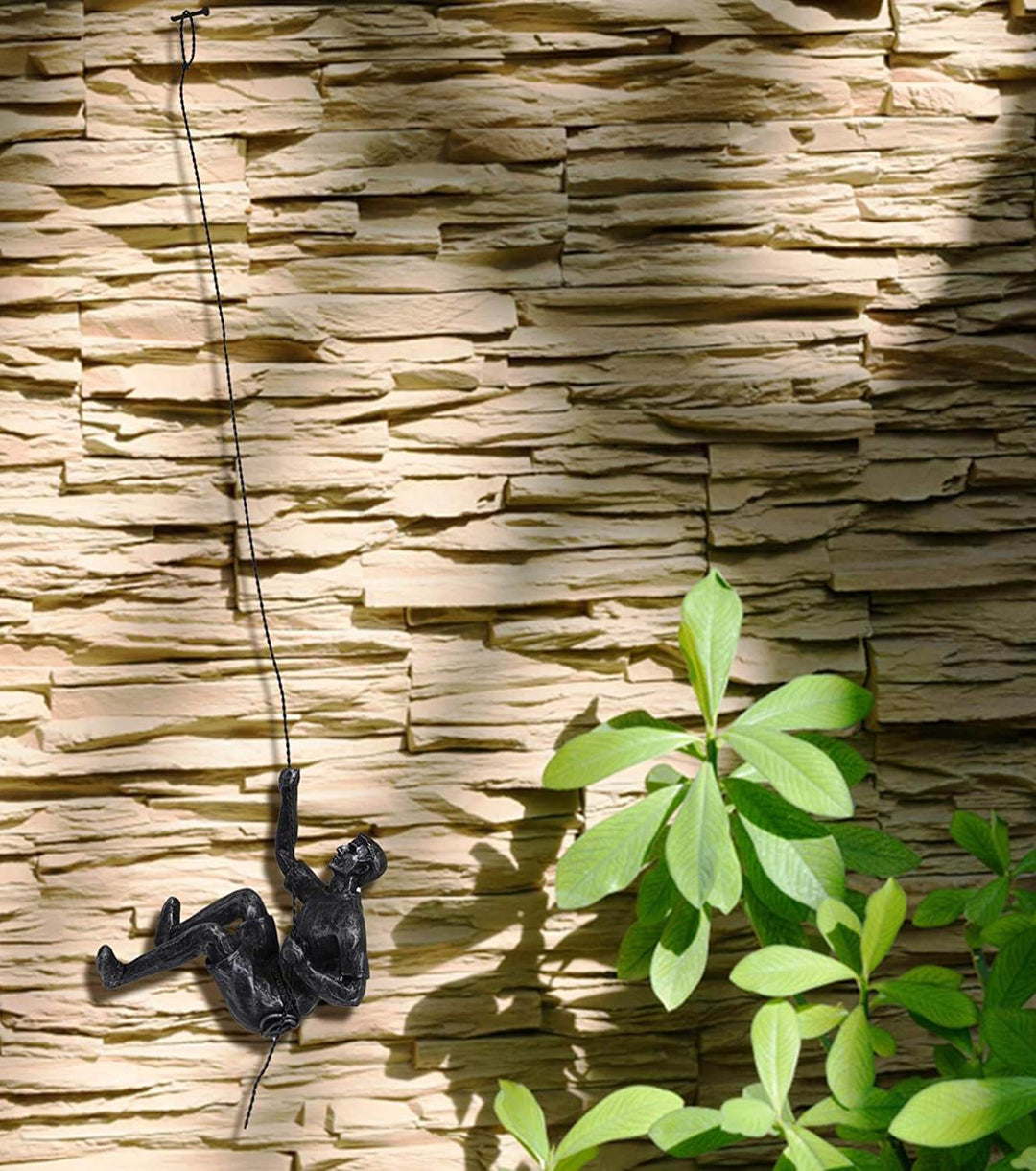 Abstract climber sculpture, contemporary artistic wall decor for modern home & office. Unique.