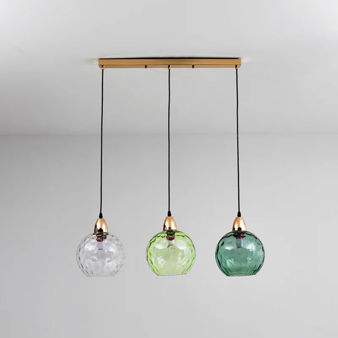 Modern cluster pendant light with 3 lamps, perfect for dining room or living room.