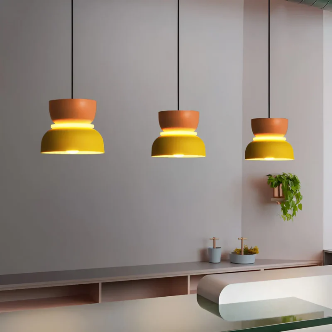 Whimsical macaron LED pendant light, infusing joy and vibrant color into contemporary homes.
