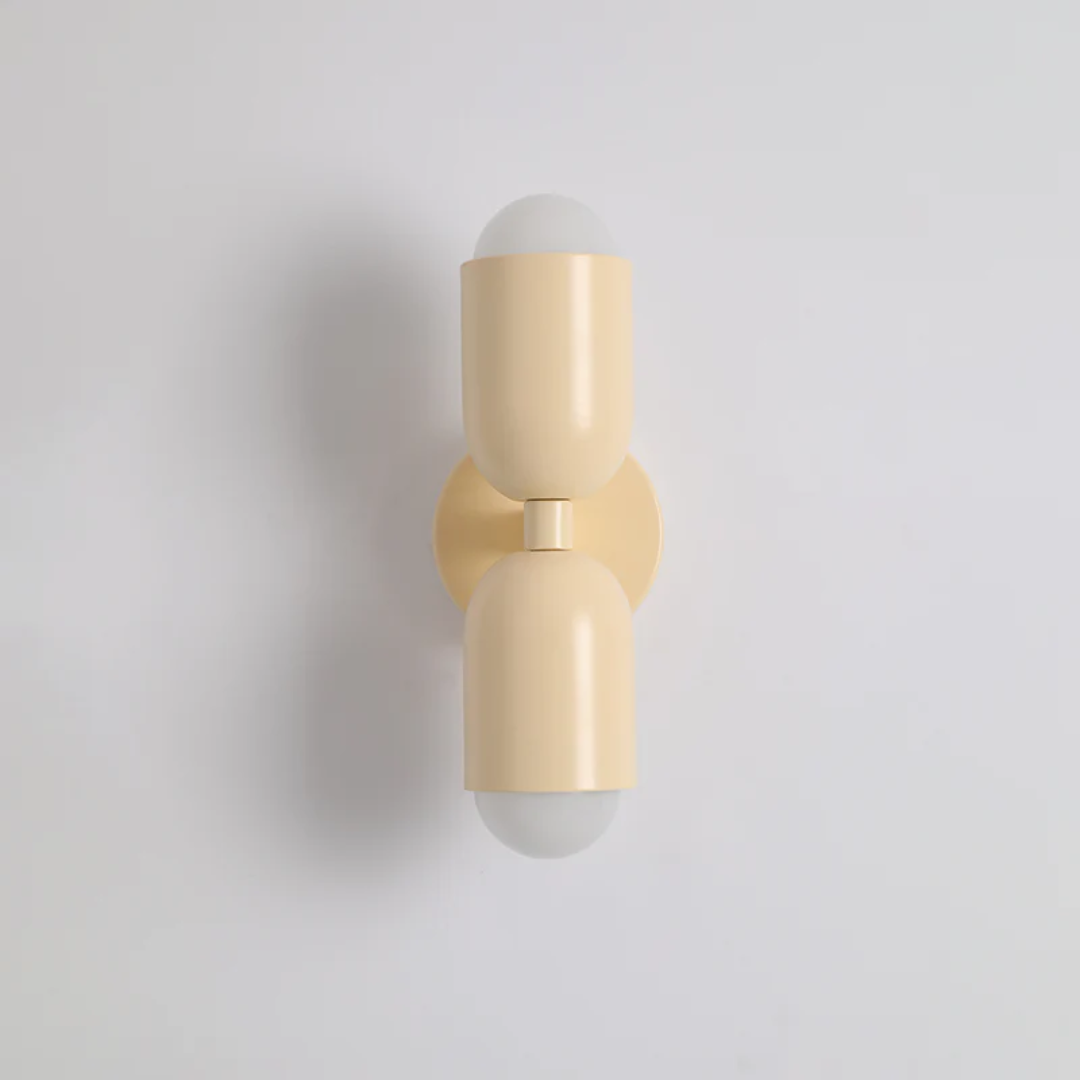 Modern ColorWave double-sided LED wall lamp, perfect for home accent lighting and contemporary decor.