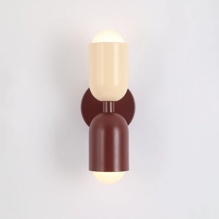 Contemporary ColorWave double-sided LED wall lamp providing energy-efficient, ambient indoor lighting.
