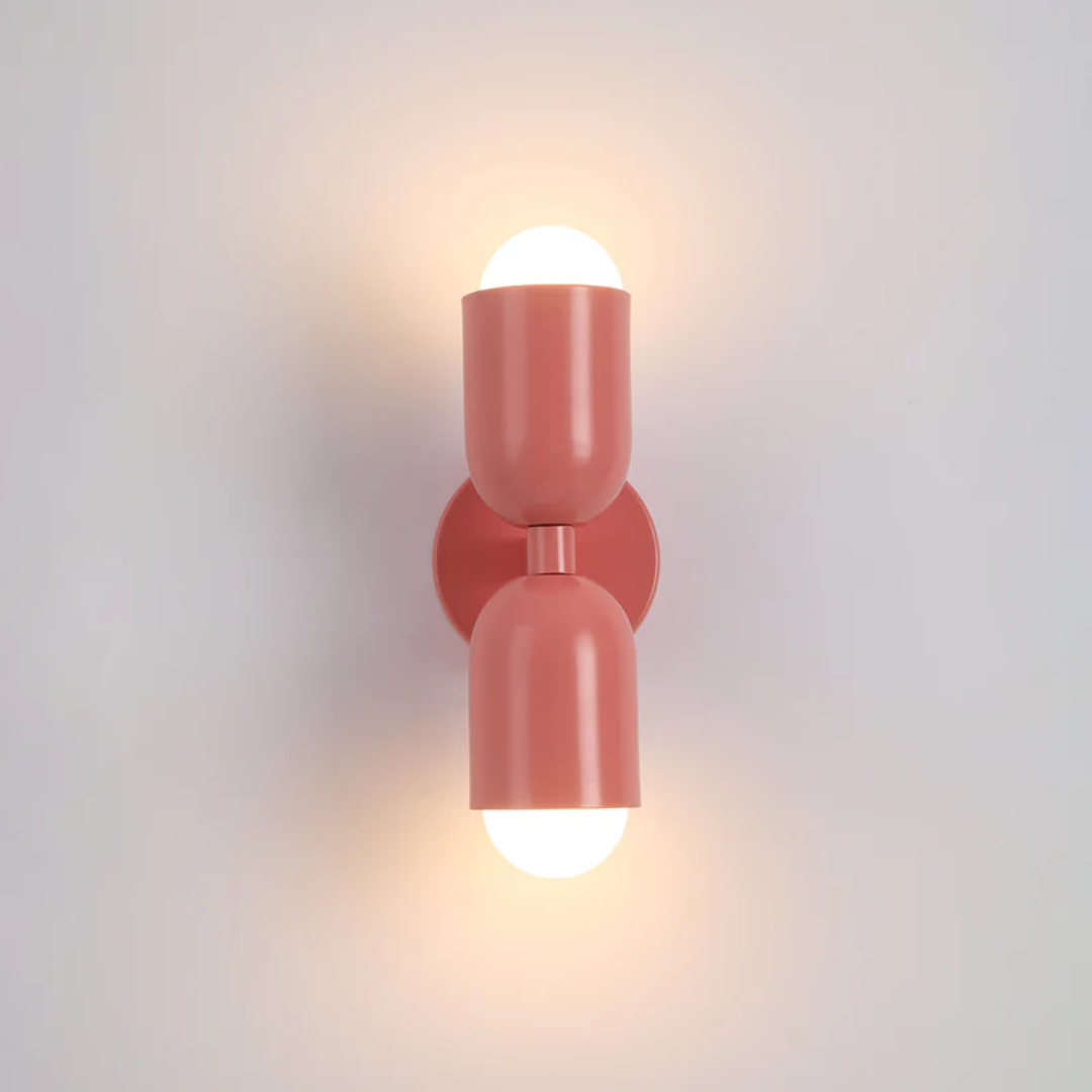 Artistic ColorWave double-sided LED wall lamp creating a stunning visual effect with its modern ambient light.