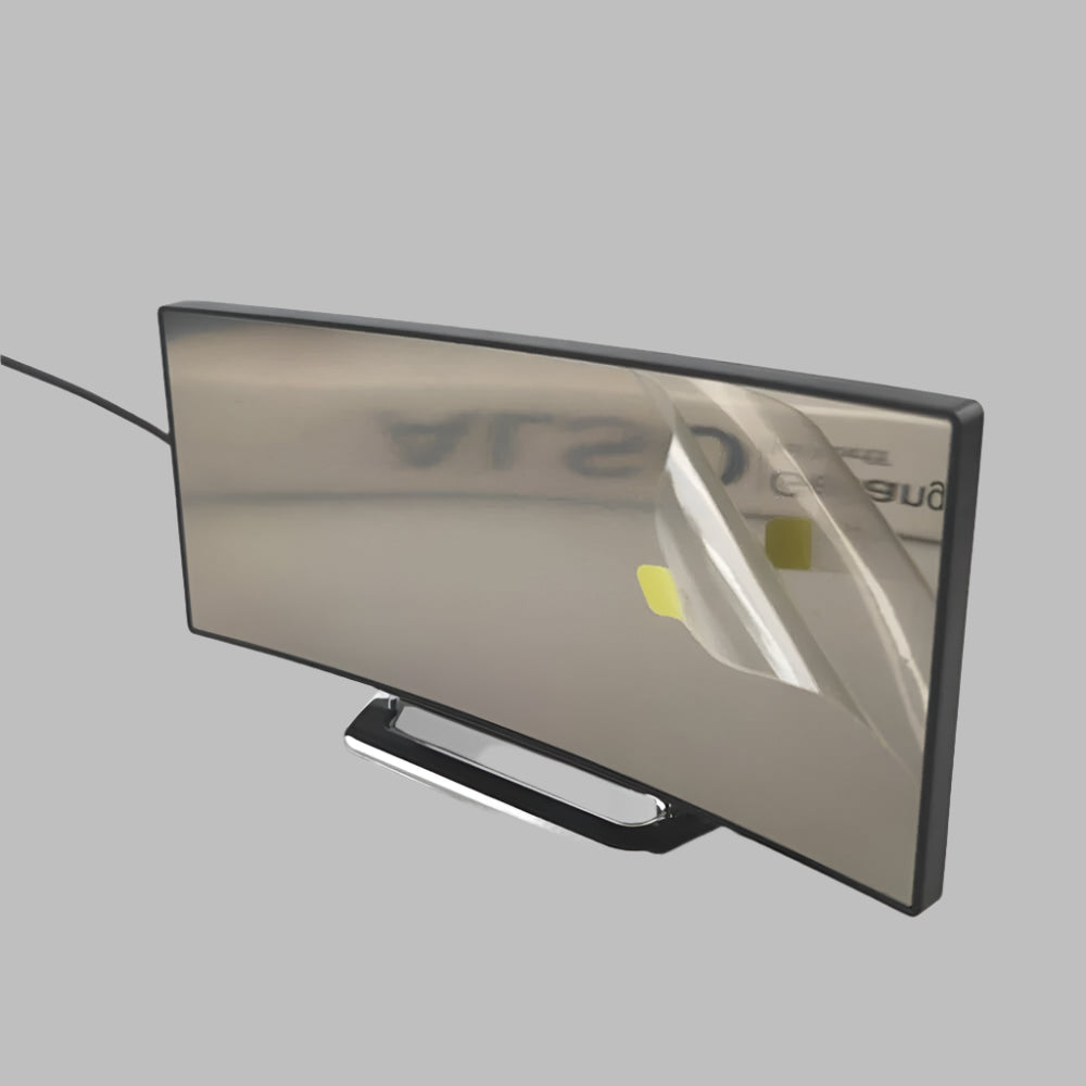 Contemporary curved LED alarm clock with large, clear digital display, adding a minimalist touch to any room.