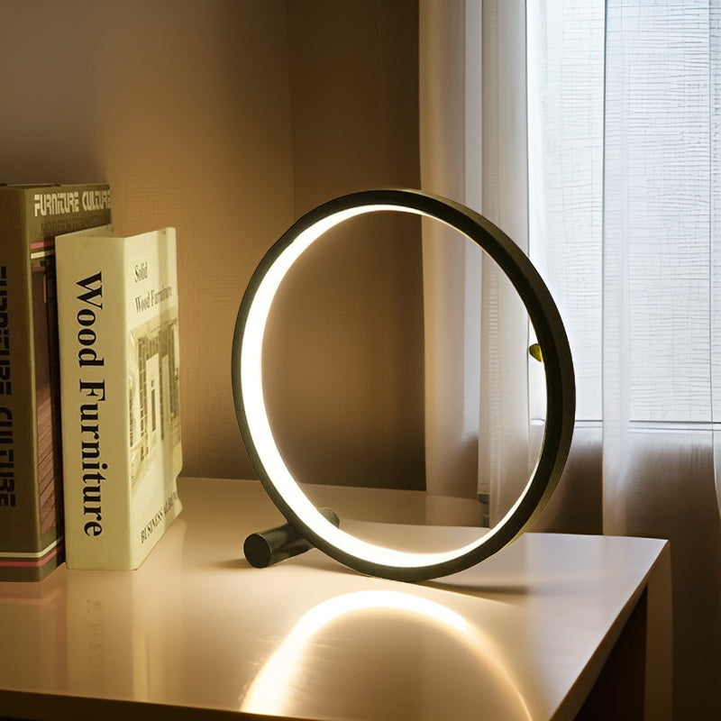 Modern Dimmable LED Table Lamp with touch control for ambient bedroom or living room lighting.