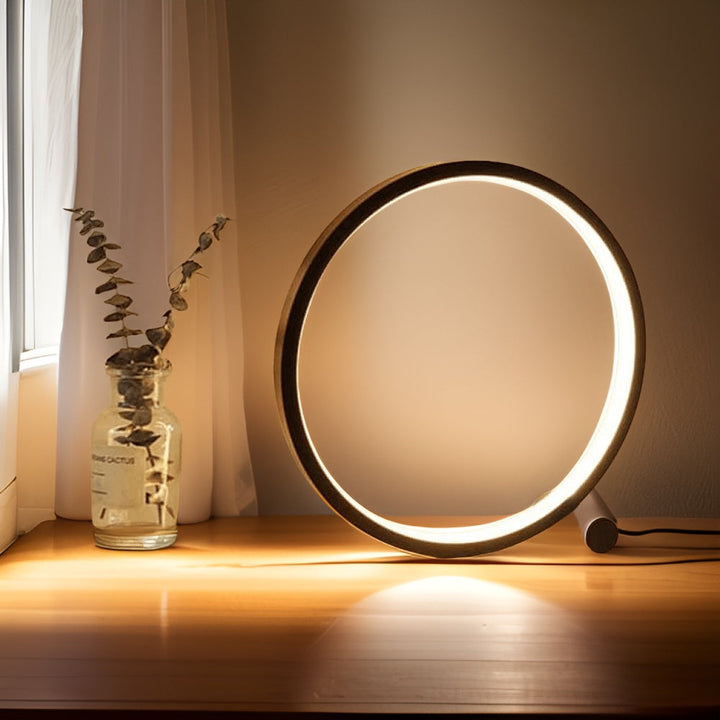 Stylish LED table lamp providing soft ambient light for bedrooms. Dimmable with touch control.