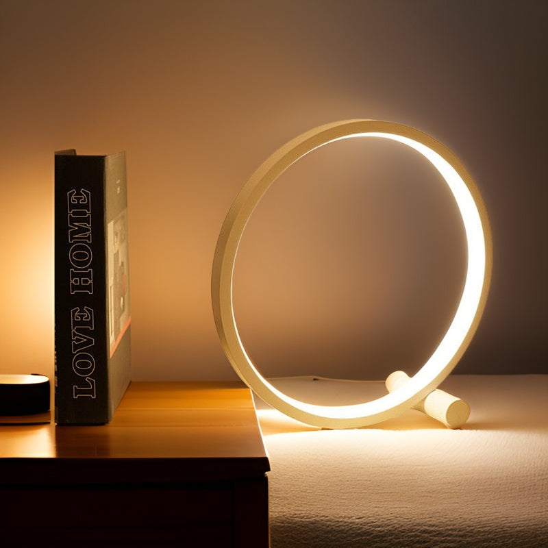 Minimalist LED table lamp, dimmable to create a cozy, ambient glow for any modern home decor.