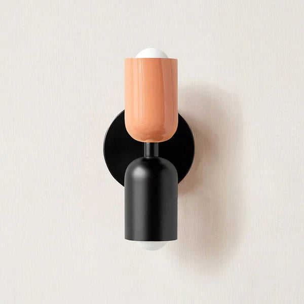 Contemporary DualGlow double LED wall sconce, perfect for modern living room & bedroom lighting.