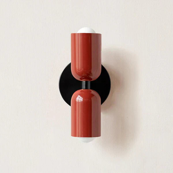 Adjustable DualGlow LED wall sconces, contemporary design for living room & decorative lighting.