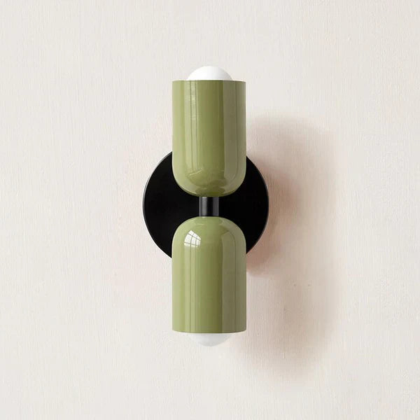 DualGlow modern adjustable double LED wall sconce, enhancing home interior with ambient light.