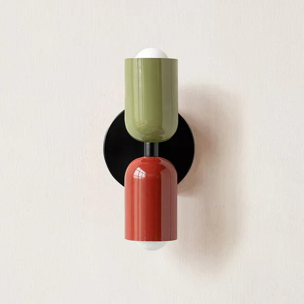 DualGlow LED wall sconce, adjustable light output, ideal for modern bedroom or living room decor.