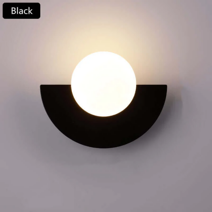 Premium half moon metal LED wall lamp, ideal modern lighting for elegant wall decor.