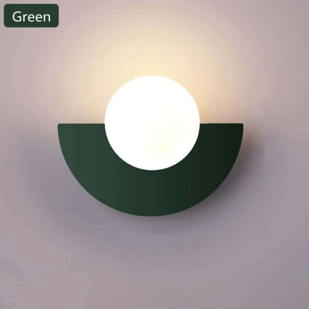 Sophisticated half moon metal LED wall lamp, a contemporary addition to home lighting.