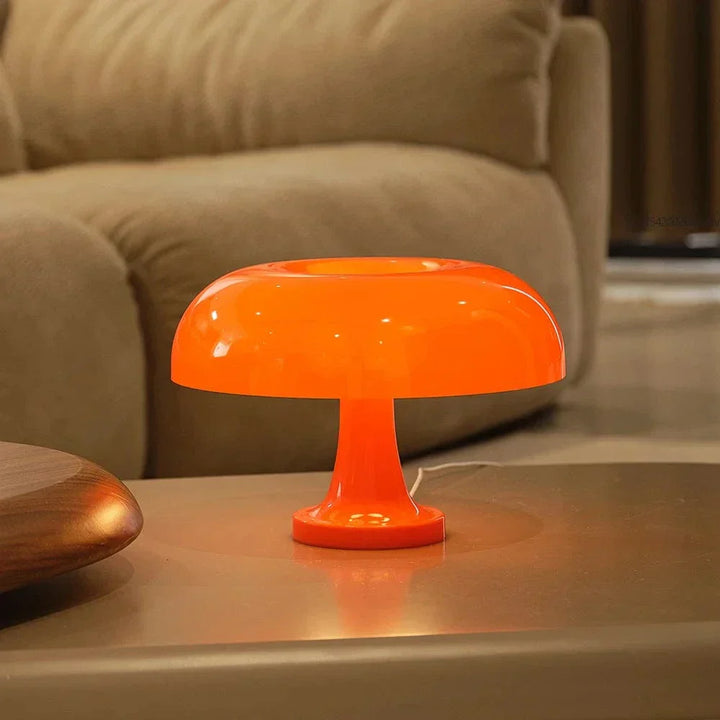 "Modern LED table lamp with USB charging, dimmable light, sleek ABS design, ideal for bedrooms or living rooms."