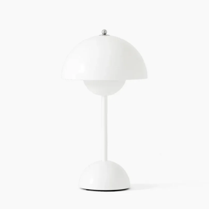 Energy-efficient LED bedroom lamp with touch controls, perfect for modern desk decor. Minimalist style.