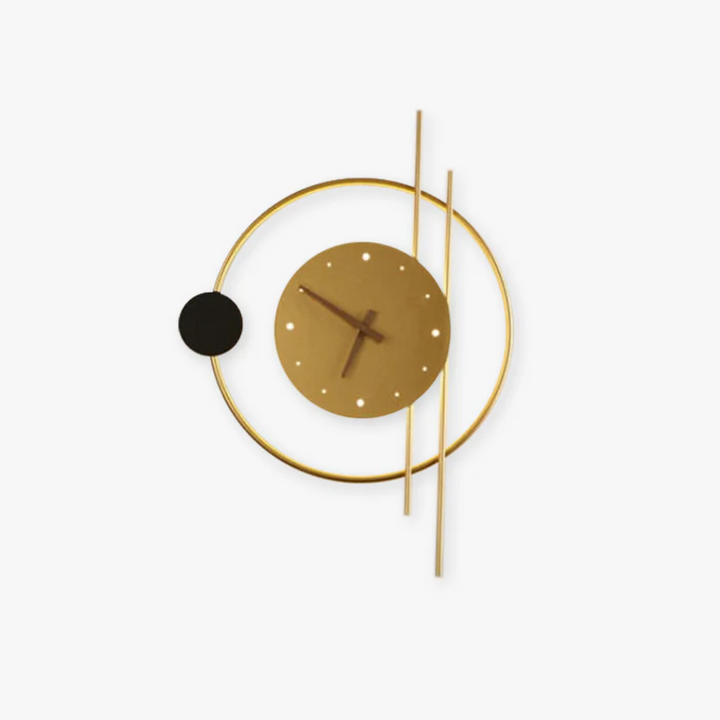 Chronos modern LED wall clock lamp, a decorative piece for chic living & bedroom spaces.