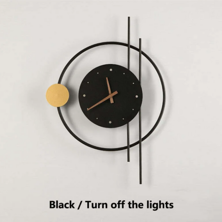 Energy-efficient LED wall lamp and clock, Chronos model, perfect for bedroom or dining room.
