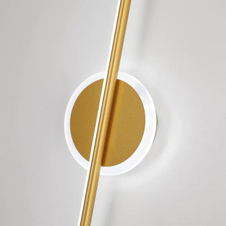 Sleek black LED wall lamp, energy-efficient modern lighting for living room or bedroom.
