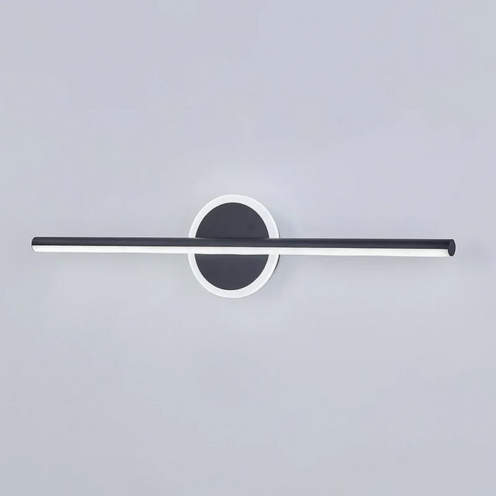 Modern LED bathroom wall lamp, 'OpalEdge' design, water-resistant & energy-efficient.