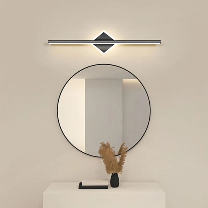 OpalEdge modern LED wall lamp, sleek gold finish, perfect for contemporary home decor.