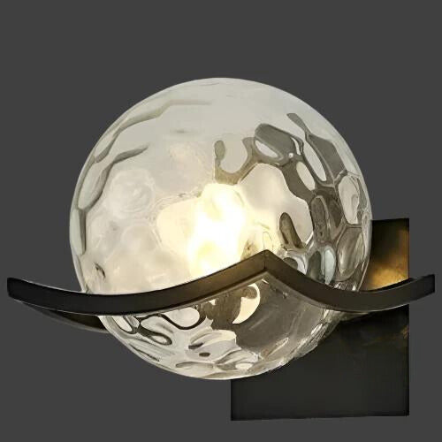 Collection of modern LED wall lamps in different glass finishes.