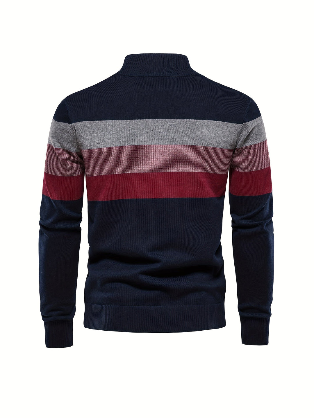 Men's modern knitted cotton half-zip sweater, Wyatt pullover. Perfect for comfortable autumn & winter layering.
