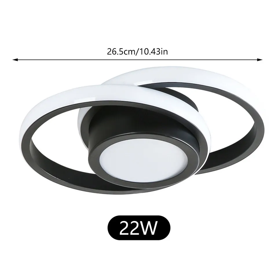 "Modern Minimalist Halo Duo Ceiling Light with a sleek, circular design providing warm, ambient LED illumination."