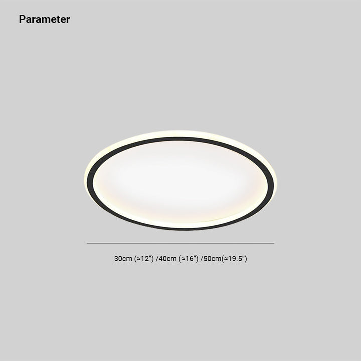 "Modern Nordic LED Ceiling Light with minimalist round flush mount design, providing soft even illumination for modern interi