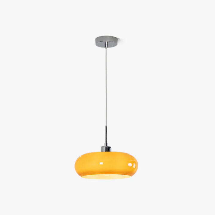 Stylish modern round LED pendant light, RadianceOrb, enhancing home decor with bright, energy-efficient lighting.