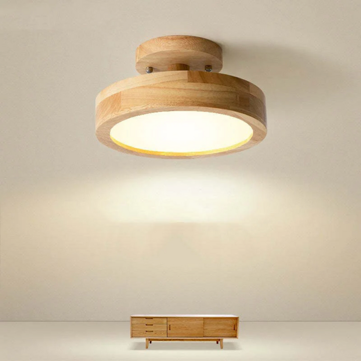 Nova LED round ceiling light with adjustable brightness for bedrooms.