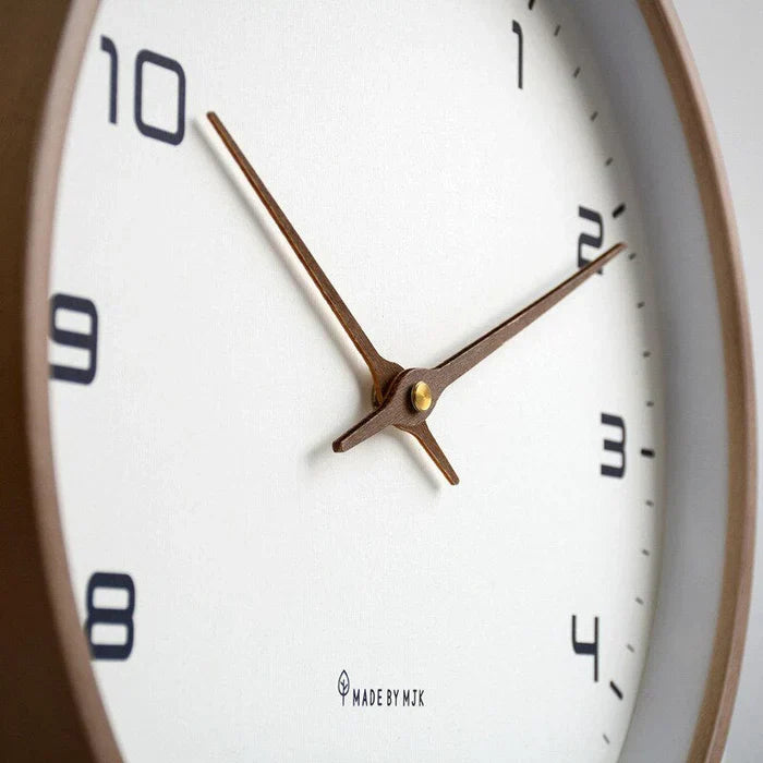 Stylish Scandinavian silent wall clock, ideal modern decor for living room, office, or bedroom.