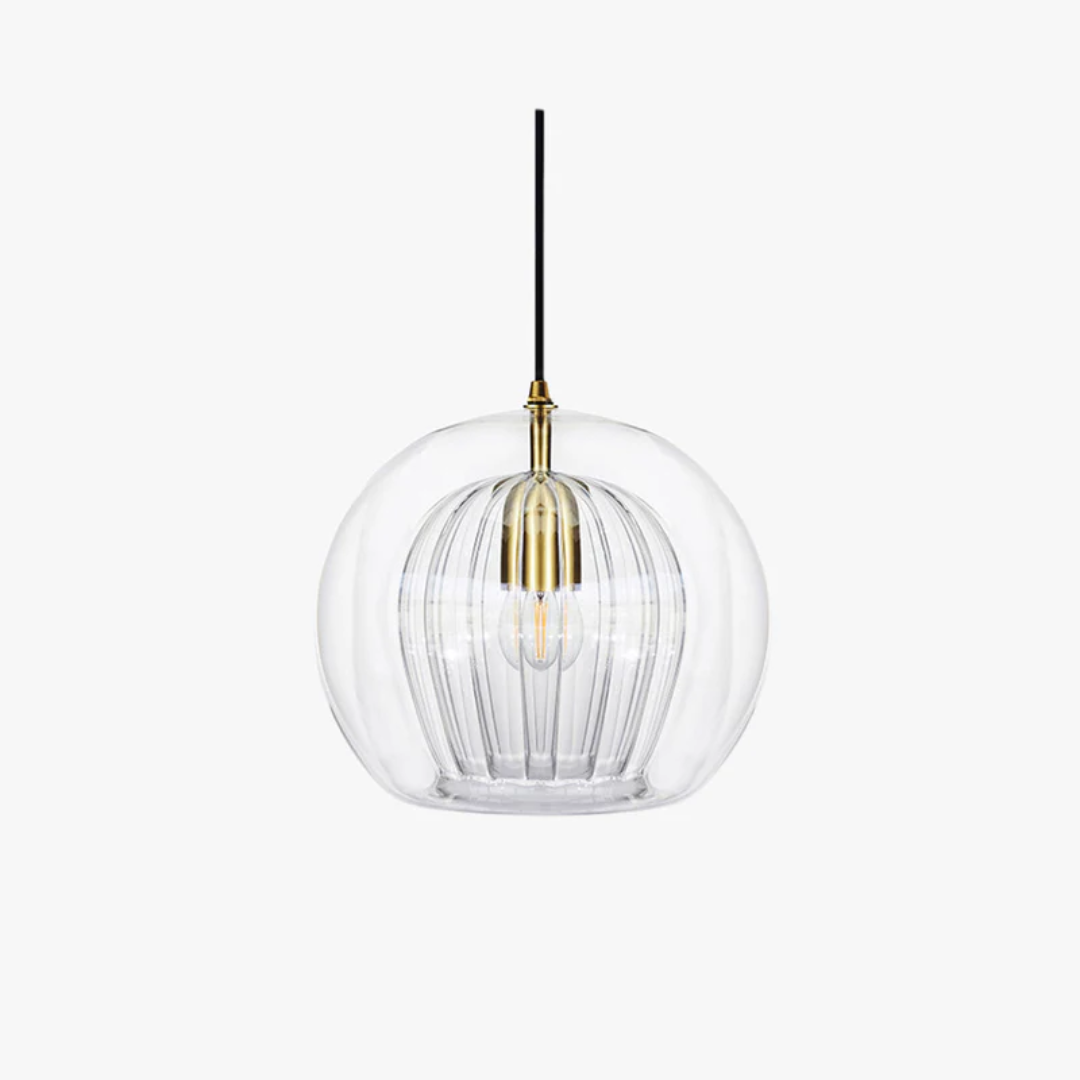 Energy-efficient Aurora Sphere LED pendant, warm white light for modern interiors.