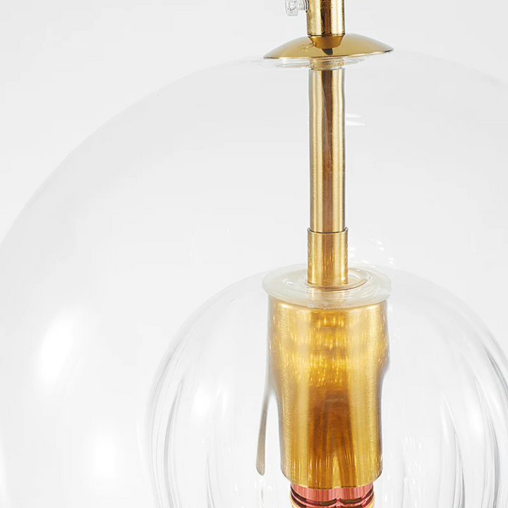 Contemporary spherical LED light, energy-efficient for indoor modern lighting.