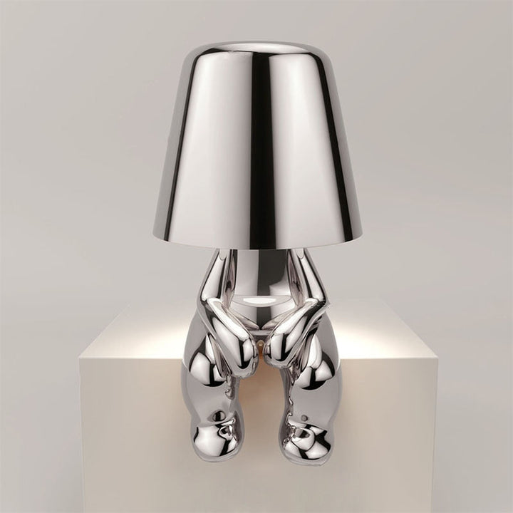 Modern wireless lamp with rechargeable battery, warm glow, sleek design, ideal for home decor, available in various colors.