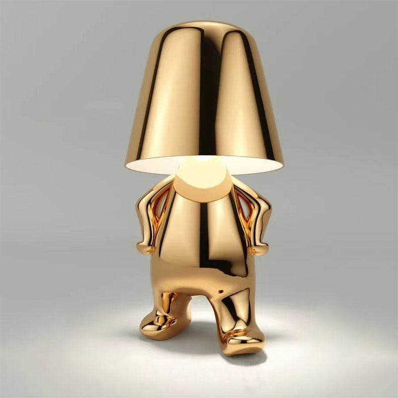 Modern wireless lamp with rechargeable battery, warm glow, sleek design, ideal for home decor, available in various colors.