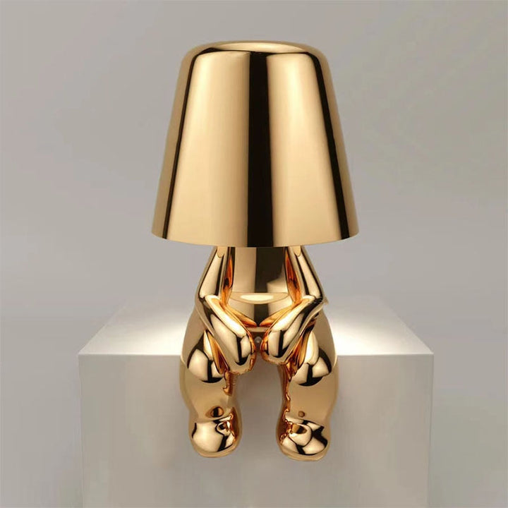 Modern wireless lamp with rechargeable battery, warm glow, sleek design, ideal for home decor, available in various colors.