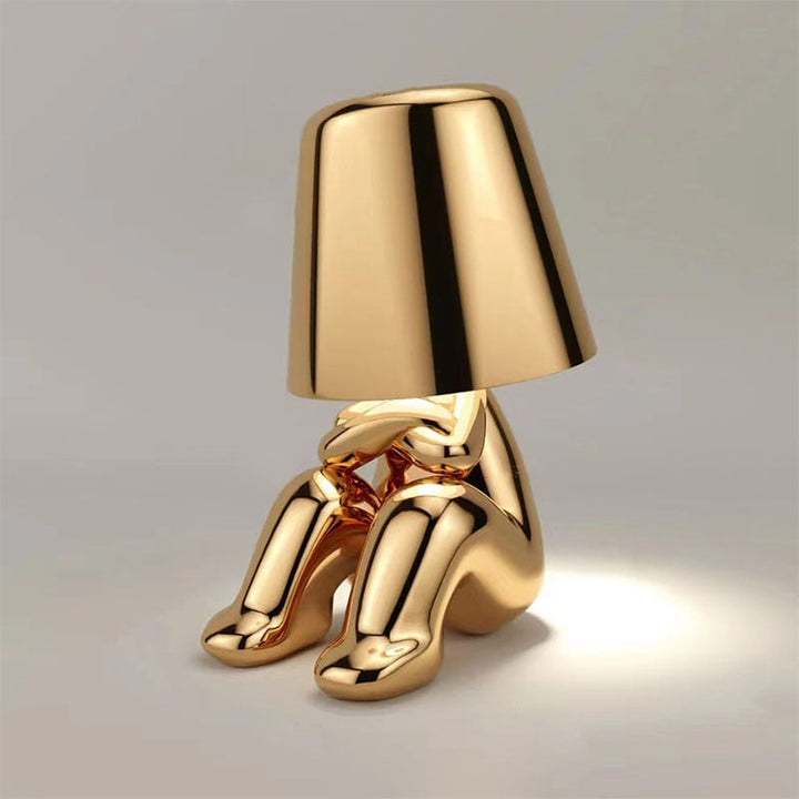 Modern wireless lamp with rechargeable battery, warm glow, sleek design, ideal for home decor, available in various colors.