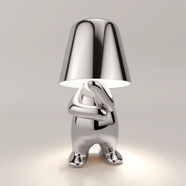 Modern wireless lamp with rechargeable battery, warm glow, sleek design, ideal for home decor, available in various colors.