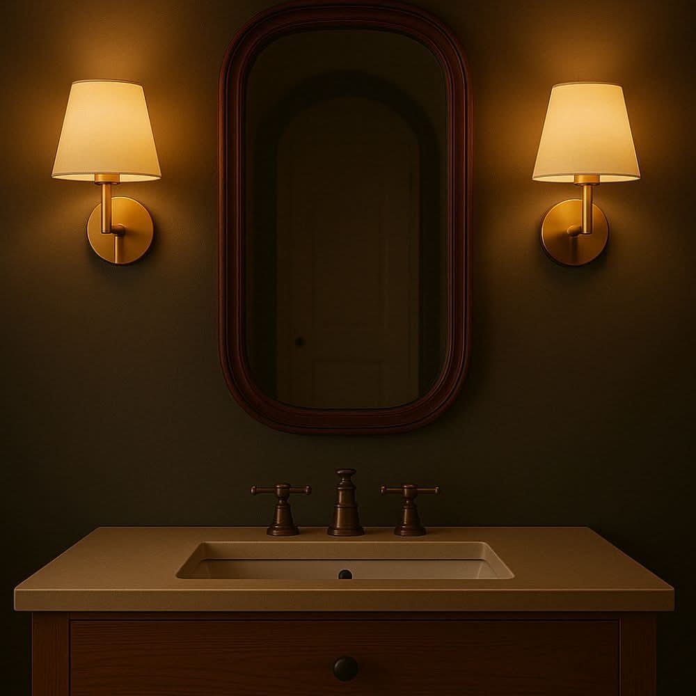 Close-up of a stylish wireless wall sconce lamp with a textured fabric shade, offering soft, dimmable light.