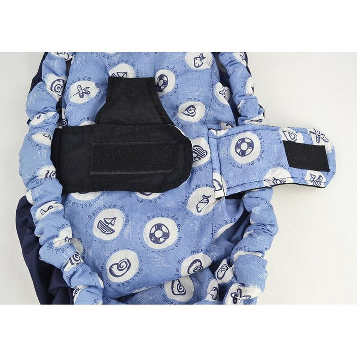 Adjustable baby carrier sling wrap for newborns, easily customizable for various body types & carrying positions.