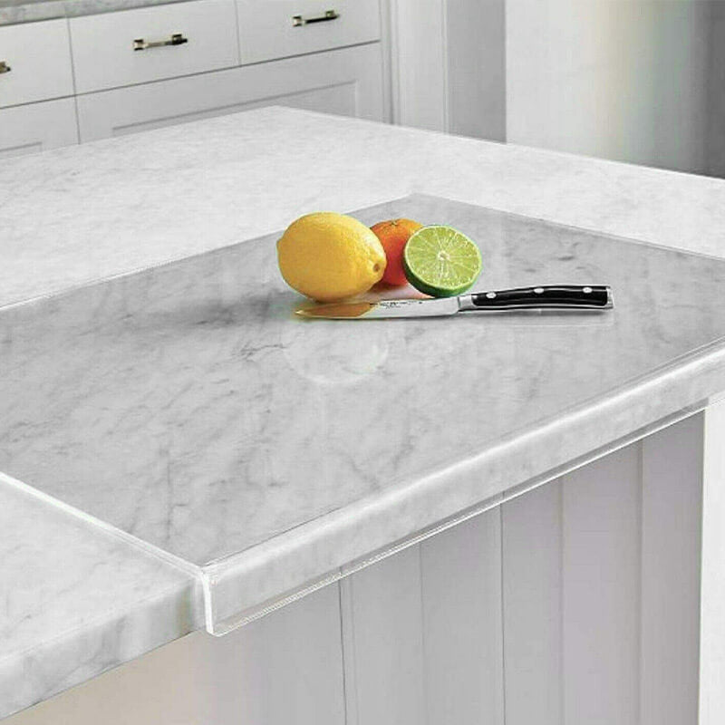 Non-slip acrylic chopping board for secure kitchen food prep. Durable, hygienic cutting surface.