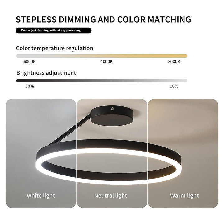 Nordic minimalist LED ceiling light with sleek metal iron and acrylic design, perfect for modern living room illumination.