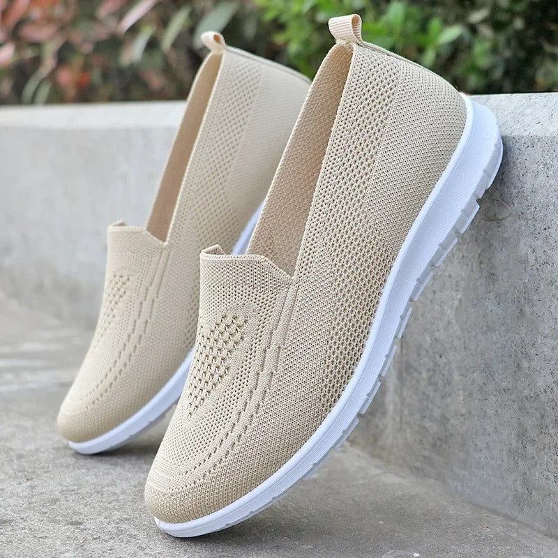 Orthopedic breathable slip-on sneakers for women, ideal for comfortable daily walking.
