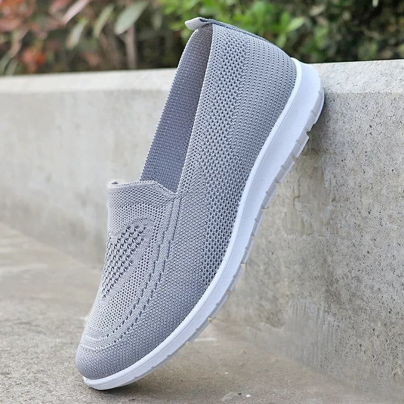 Women's breathable slip-on sneakers, orthopedic design for comfortable daily wear.