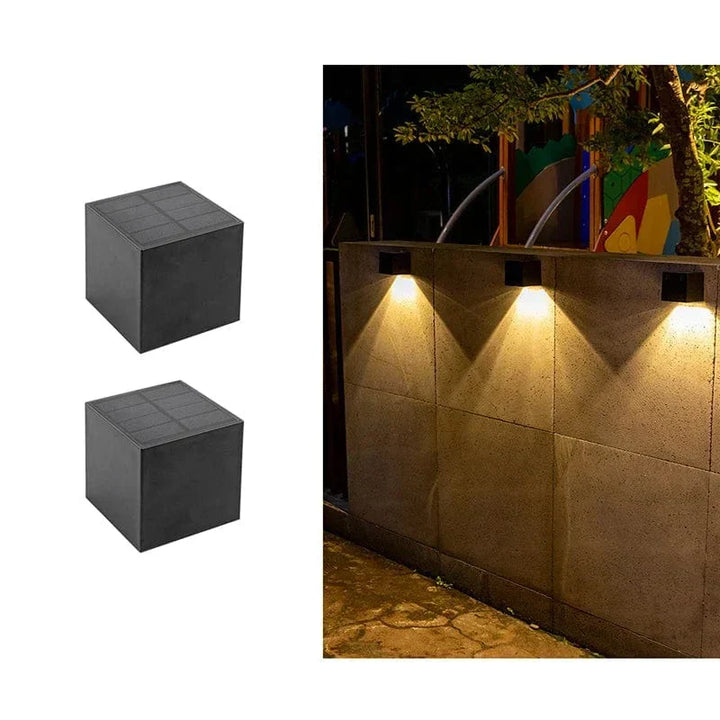 Outdoor LED solar wall light, European style, waterproof, garden lamp, IP65, elegant design